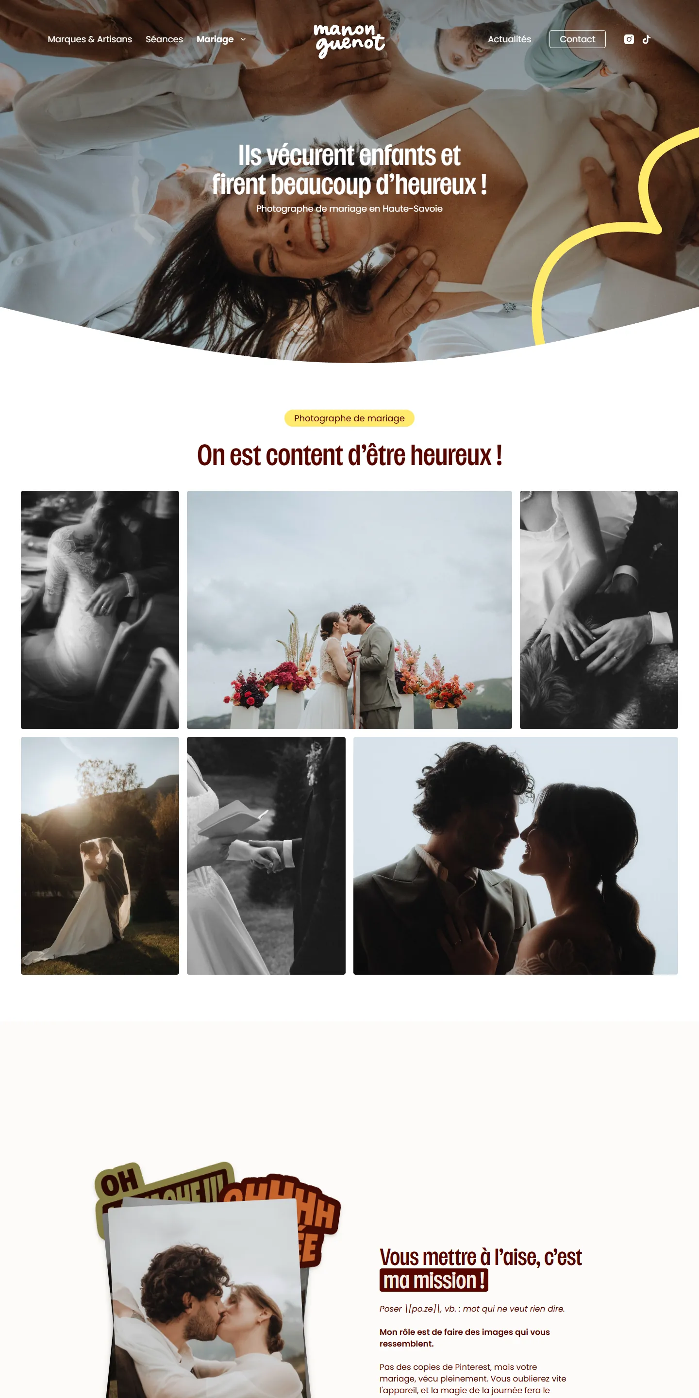 Site Manon Guenot, version desktop